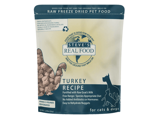 Steve's Real Food Freeze-Dried Raw Turkey Nuggets – 1.25 lb