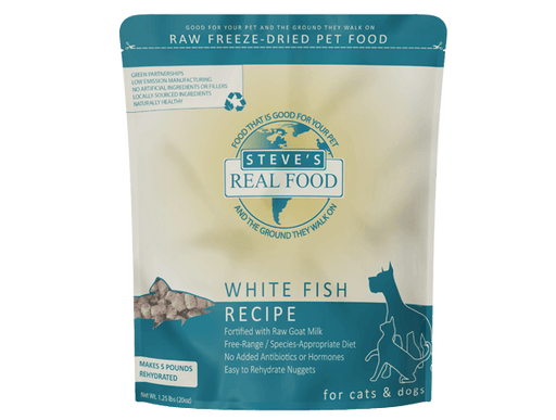 Steve's Real Food Freeze-Dried Raw Whitefish Nuggets – 1.25 lb
