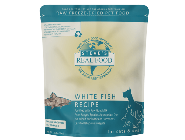 Steve's Real Food Freeze-Dried Raw Whitefish Nuggets – 1.25 lb