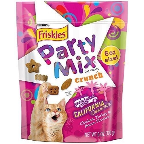 Purina Friskies Party Mix California Dreamin’ Crunch Cat Treats 6 oz