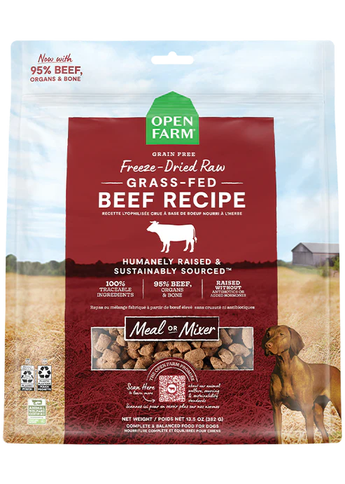 Open Farm Freeze Dried Raw Beef Recipe Dog