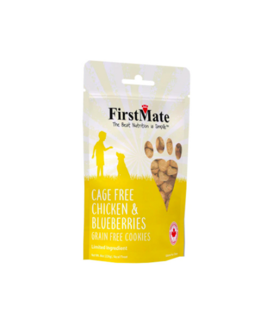 FirstMate Cage Free Chicken & Blueberry Dog Treat 8oz
