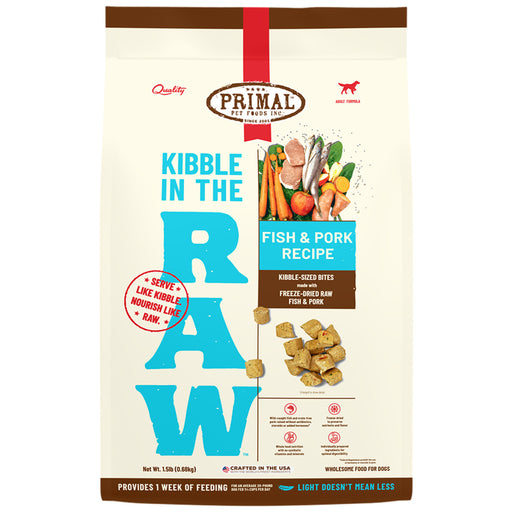 Primal Dog Kibble Freeze-Dried FIsh & Pork