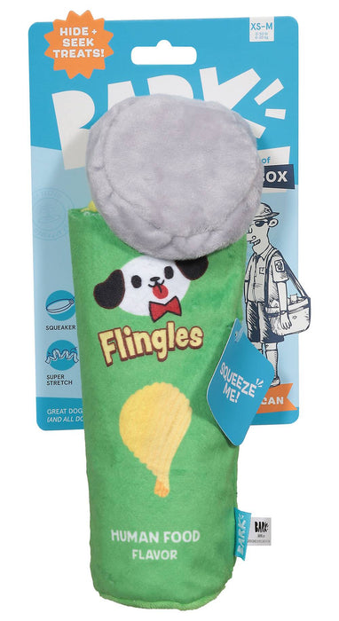 Bark Flingles Can Potato Chips Snack Green Yellow Plush Toy Extra Small / Small / Medium