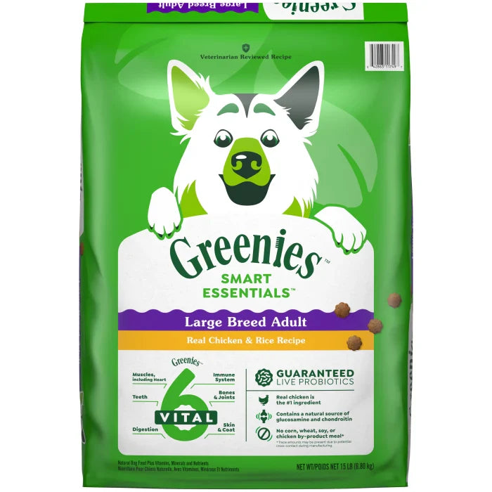 GREENIES Smart Essentials Adult Large Breed Protein Dry Dog Food Real Chicken & Rice