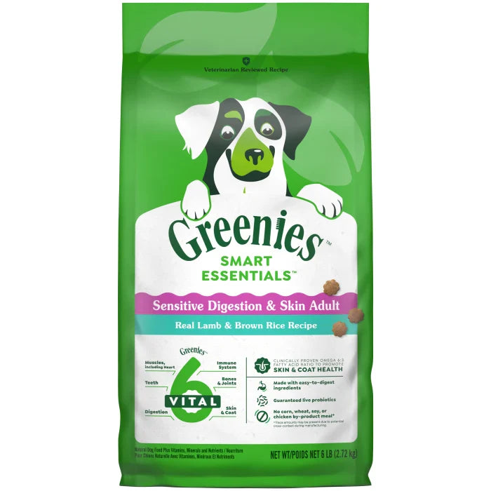 GREENIES Smart Essentials Sensitive Digestion & Skin Dry Dog Food Real Lamb & Brown Rice