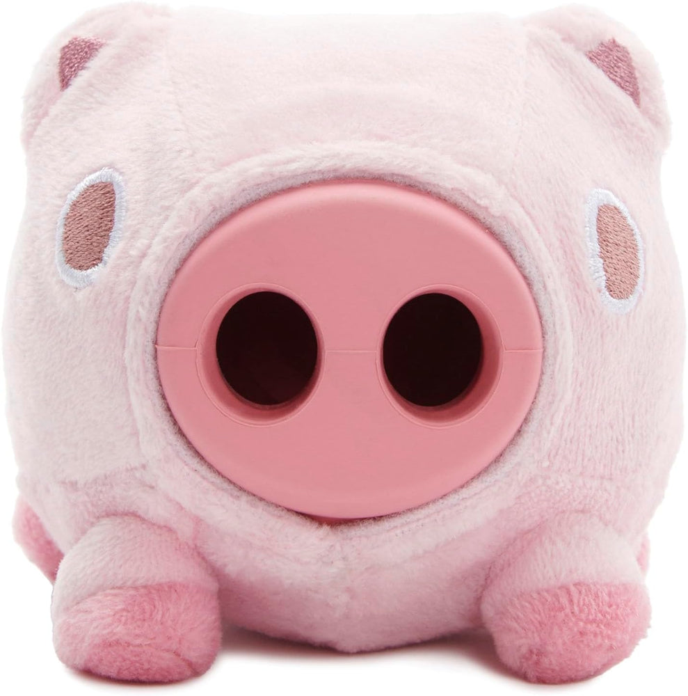 BARK Hambone 2-in-1 Plush Exterior with Hard Core Tough Treat Dispensing Dog Chew Toy, Pink