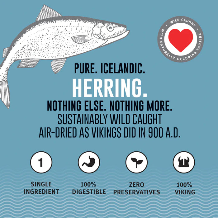 Icelandic Whole Herring Fish Cat Treats 1.5oz