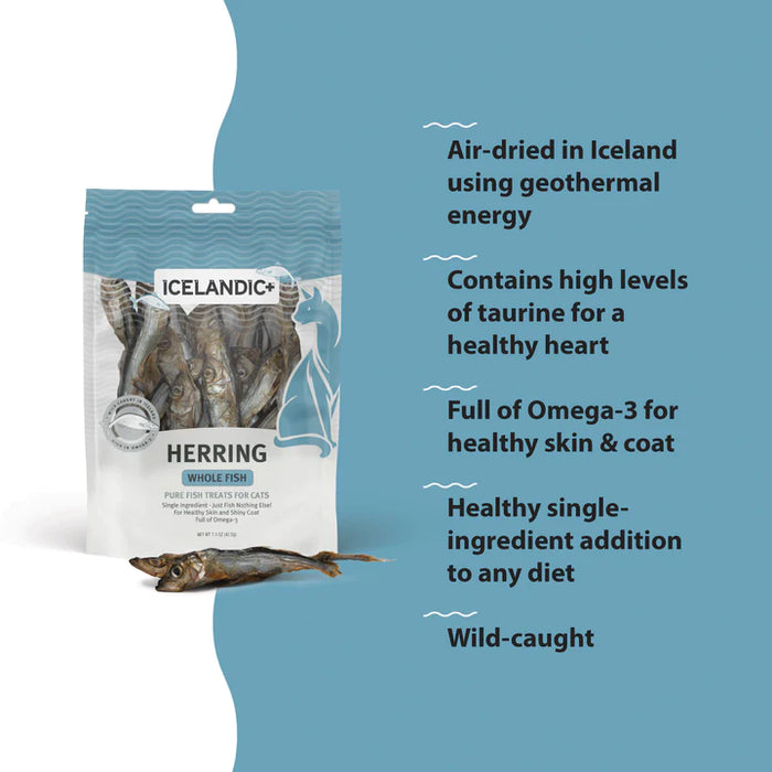 Icelandic Whole Herring Fish Cat Treats 1.5oz