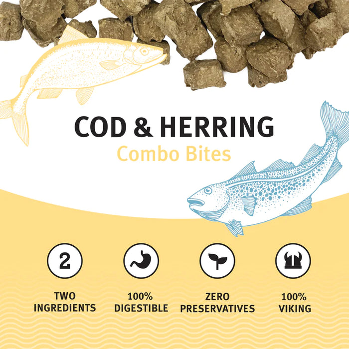 Icelandic Cod & Herring Combo Bites 3.0oz