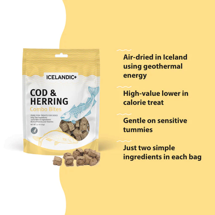 Icelandic Cod & Herring Combo Bites 3.0oz