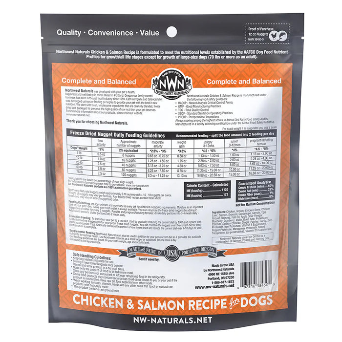 Northwest Naturals Freeze-Dried Chicken & Salmon Nuggets Dog