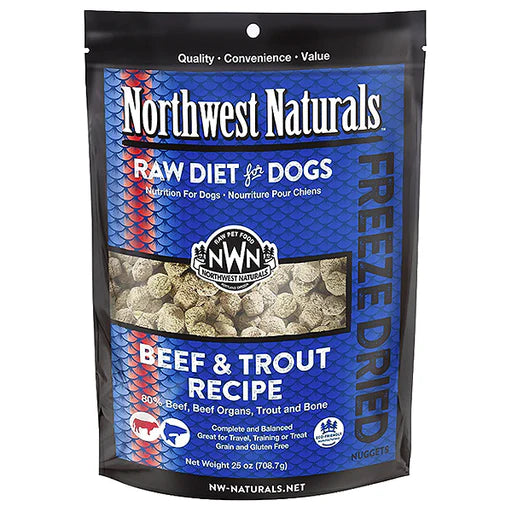 Northwest Naturals Freeze-Dried Beef & Trout Nuggets Dog