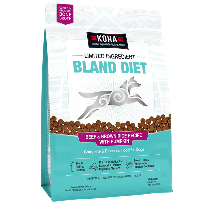 KOHA Limited Ingredient Bland Diet Beef & Brown Rice Dog Food