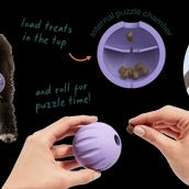 Woof Flyball 2-in-1 Fetch Ball & Puzzle Toy