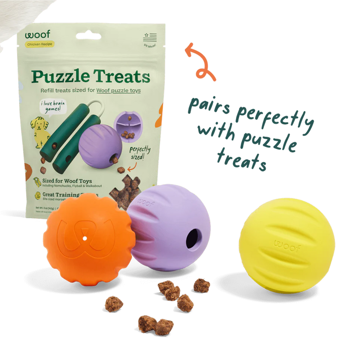 Woof Flyball 2-in-1 Fetch Ball & Puzzle Toy