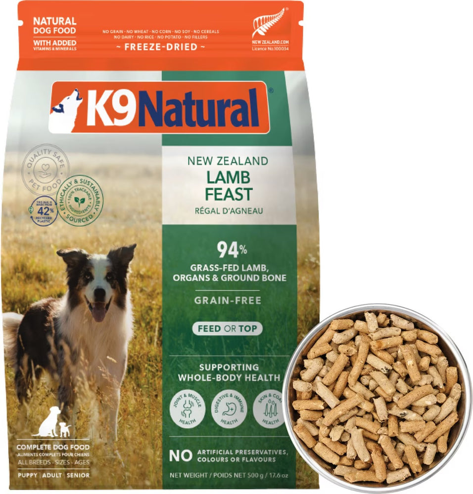 K9 Natural Lamb Feast Freeze-Dried Dog Food