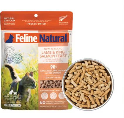 Feline Natural Lamb & King Salmon Feast Freeze-Dried Cat Food