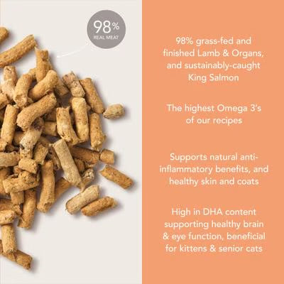 Feline Natural Lamb & King Salmon Feast Freeze-Dried Cat Food