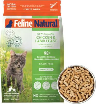 Feline Natural Chicken & Lamb Feast Freeze-Dried Cat Food