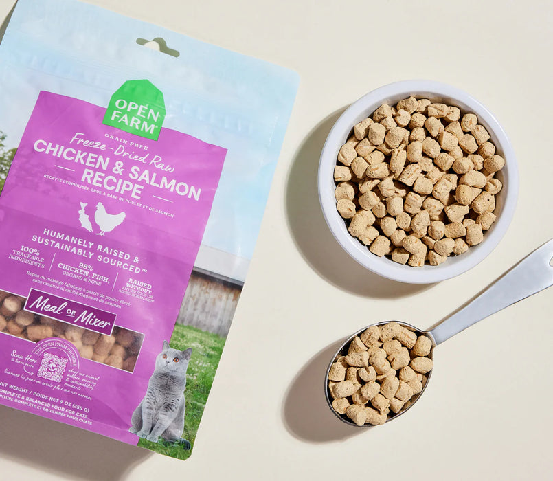 Open Farm Chicken & Salmon Freeze Dried Raw Cat Morsels