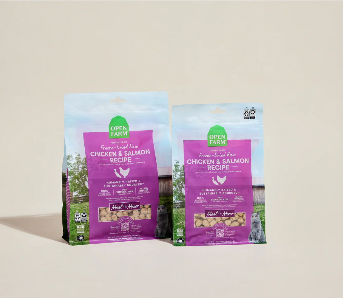 Open Farm Chicken & Salmon Freeze Dried Raw Cat Morsels
