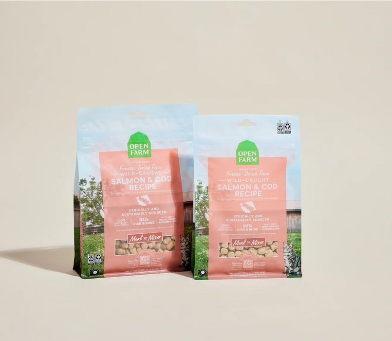Open Farm Salmon & Cod Freeze Dried Raw Cat Morsels