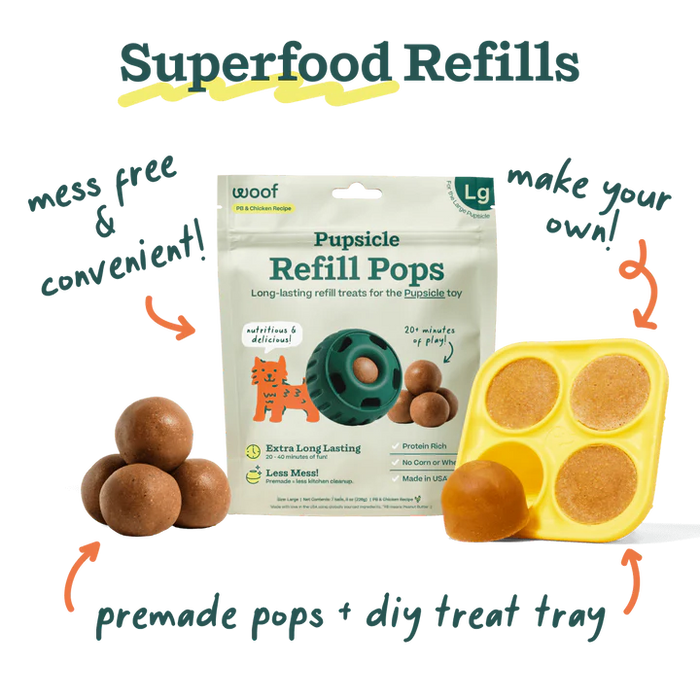 Woof Pupsicle Dog Enrichment Toy — Forest Green