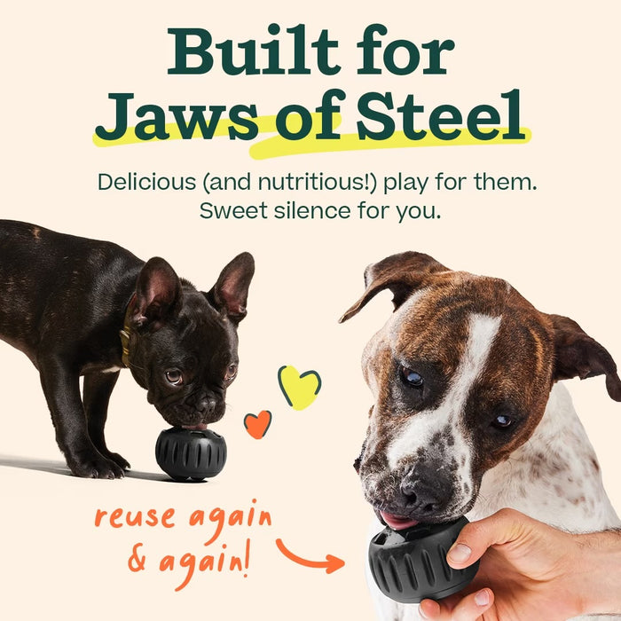 Woof Pupsicle Power Chewer Dog Enrichment Toy — Black
