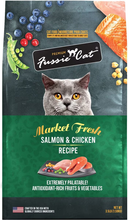 Fussie Cat Market Fresh Dry Cat Food — Salmon & Chicken Recipe