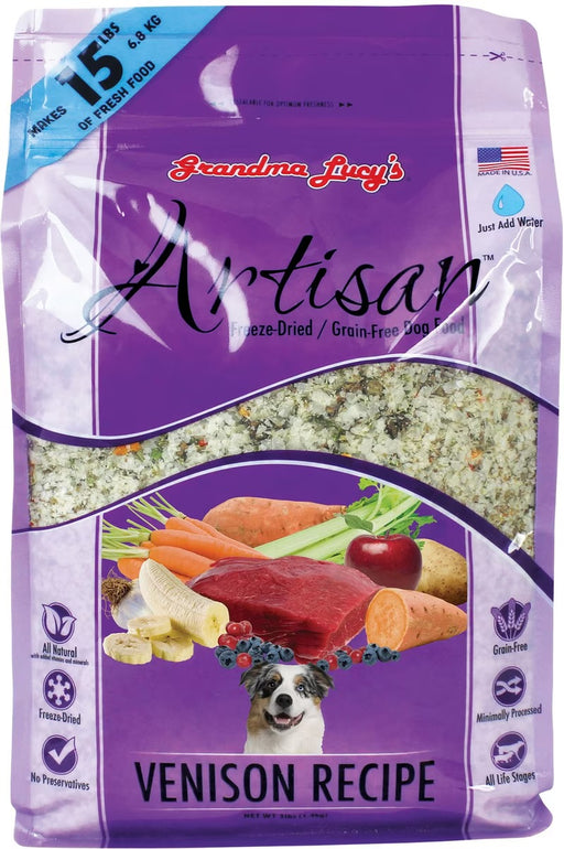 Grandma Lucy's Artisan Grain-Free Freeze-Dried Dog Food — Venison Recipe
