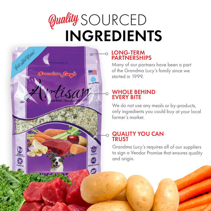 Grandma Lucy's Artisan Grain-Free Freeze-Dried Dog Food — Venison Recipe