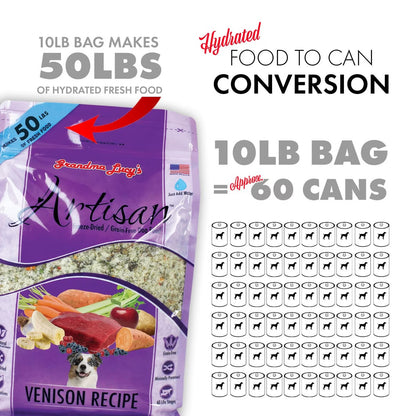 Grandma Lucy's Artisan Grain-Free Freeze-Dried Dog Food — Venison Recipe