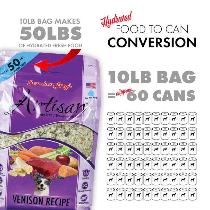 Grandma Lucy's Artisan Grain-Free Freeze-Dried Dog Food — Venison Recipe
