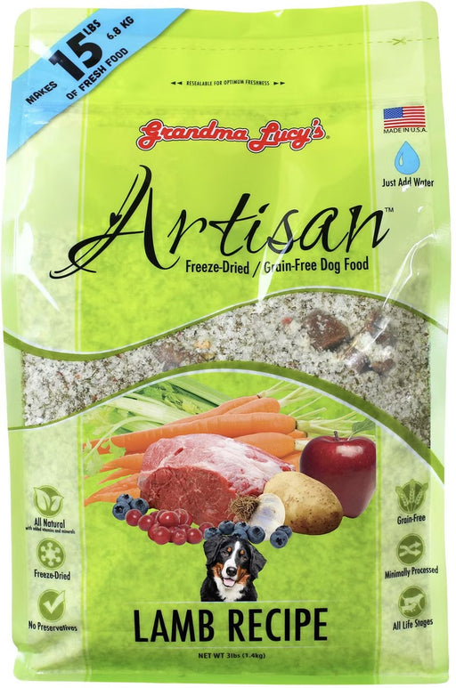 Grandma Lucy's Artisan Grain-Free Freeze-Dried Dog Food — Lamb Recipe