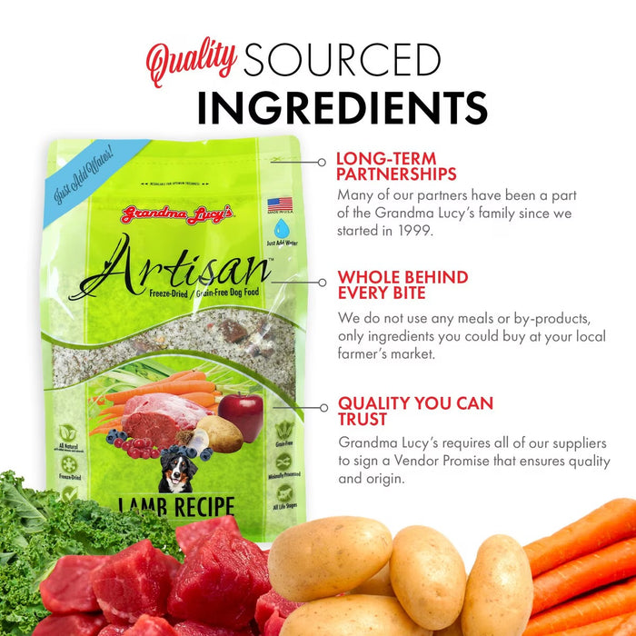 Grandma Lucy's Artisan Grain-Free Freeze-Dried Dog Food — Lamb Recipe