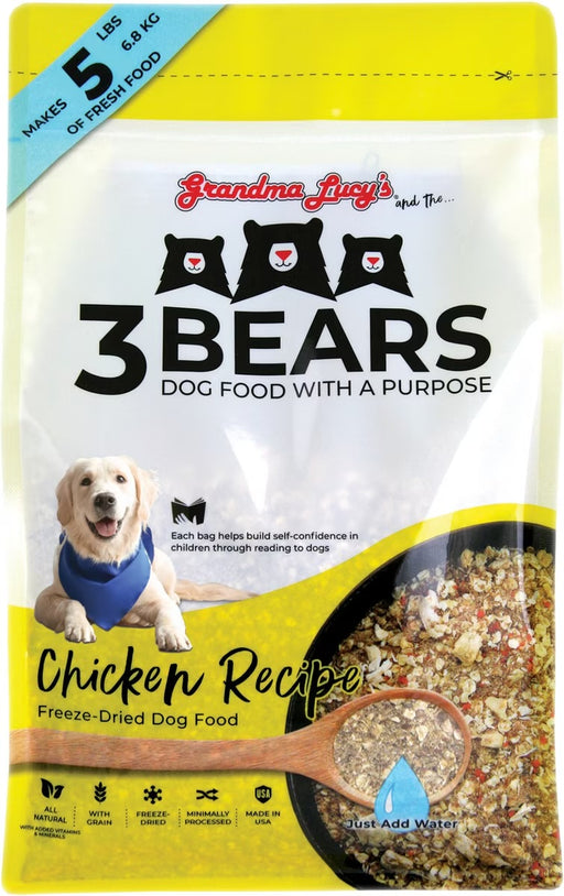 Grandma Lucy's 3 Bears Grain-Inclusive Freeze-Dried Dog Food — Chicken Recipe