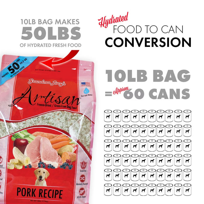 Grandma Lucy's Artisan Grain-Free Freeze-Dried Dog Food — Pork Recipe