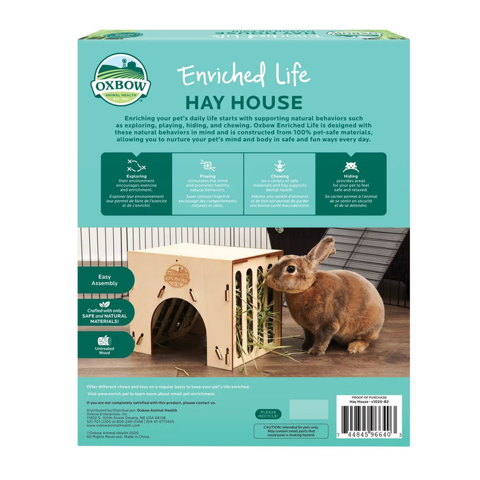 Oxbow Enriched Life Hay House for Small Animals