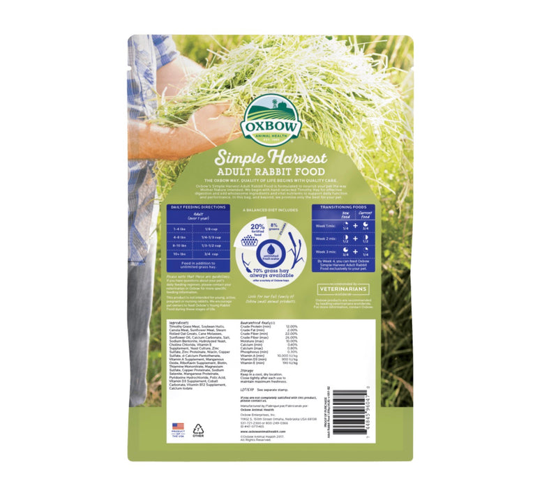 Oxbow Simple Harvest Adult Rabbit Food