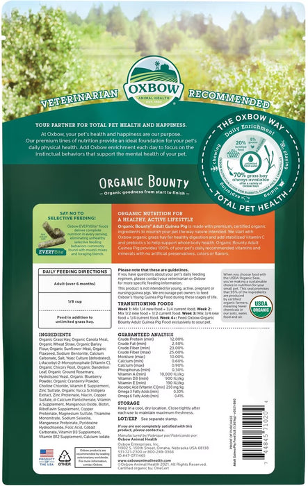 Oxbow Organic Bounty Adult Guinea Pig Food