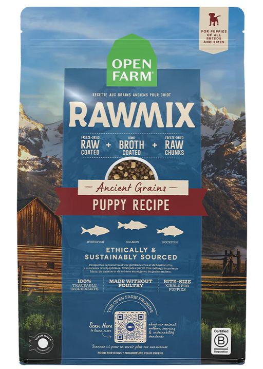 Open Farm RawMix Puppy Ancient Grains Dog Kibble