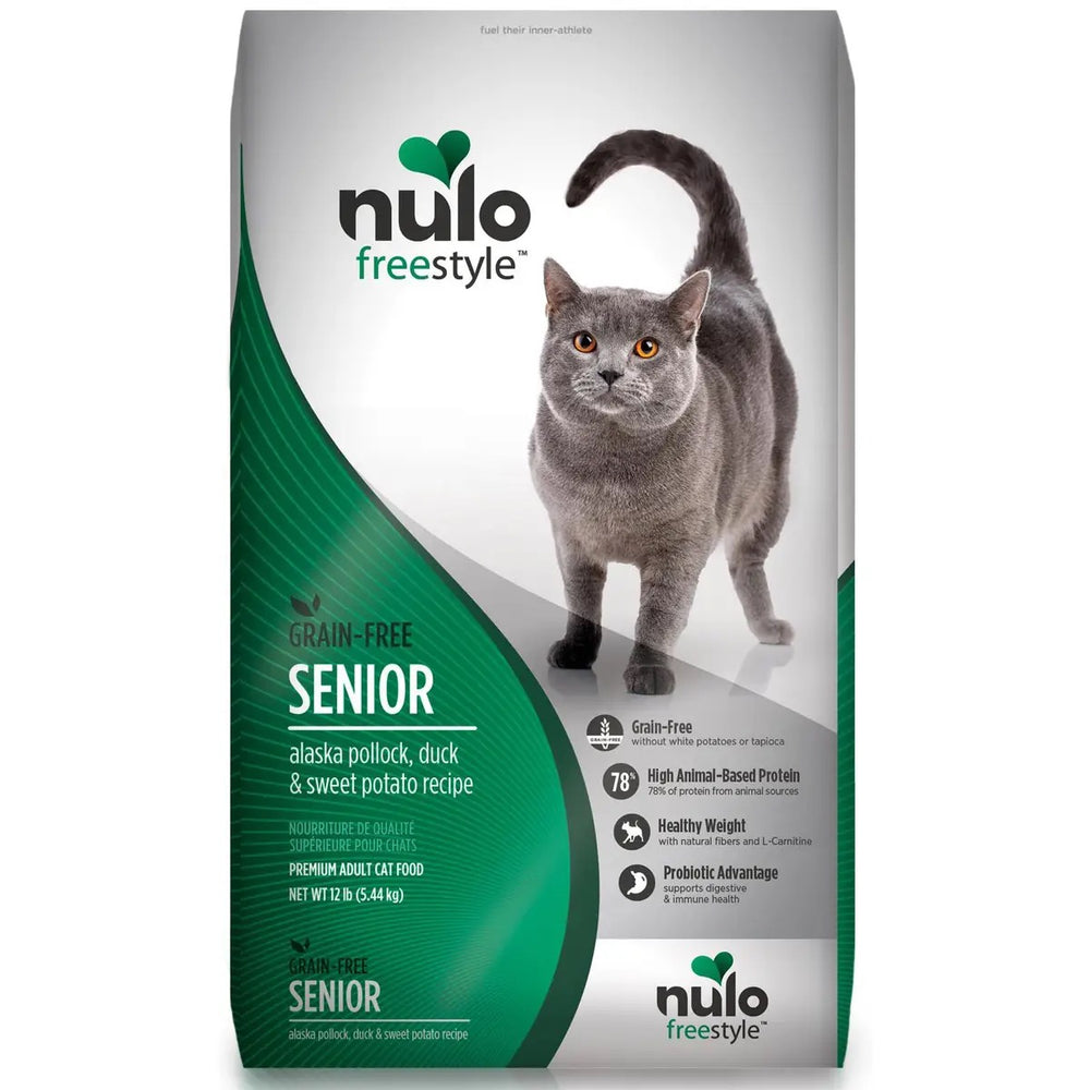 Nulo Freestyle Senior Grain-Free Alaska Pollock, Duck & Sweet Potato Recipe Dry Cat Food