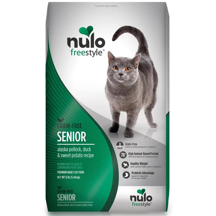 Nulo Freestyle Senior Grain-Free Alaska Pollock, Duck & Sweet Potato Recipe Dry Cat Food