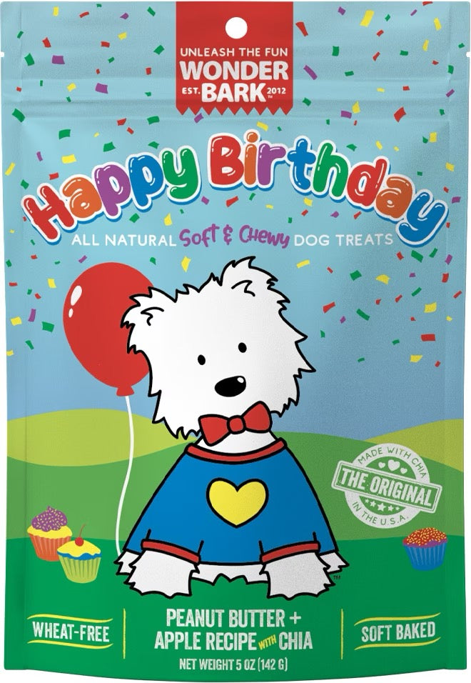 Wonder Bark Happy Birthday Soft Baked Dog Treats, 5 Oz