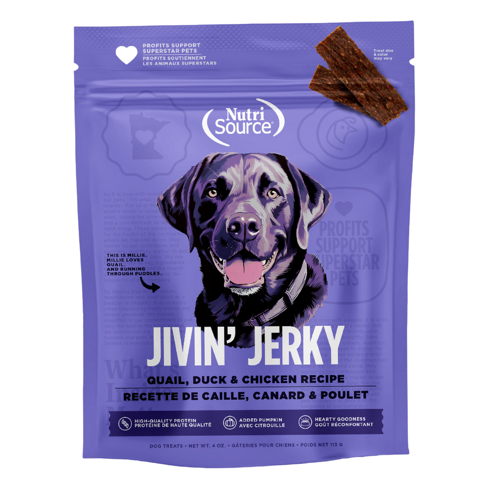 Nutrisource Quail, Duck & Chicken Jivin' Jerky 4oz