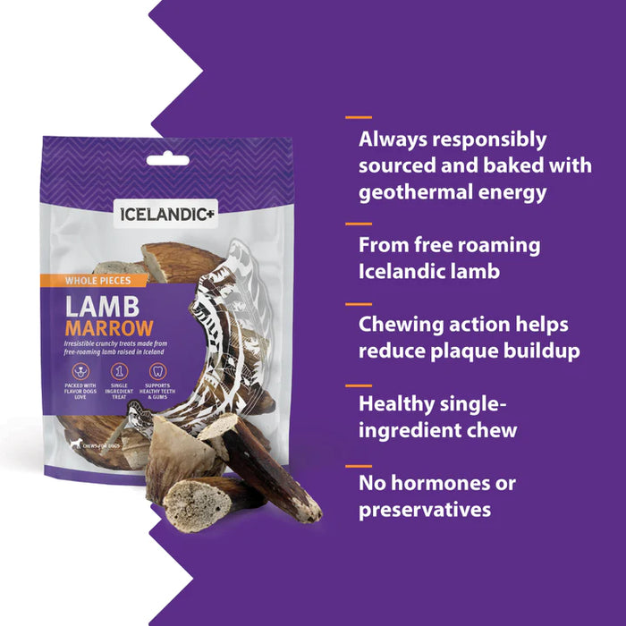 Icelandic Whole Lamb Marrow Dog Treats 4.5oz