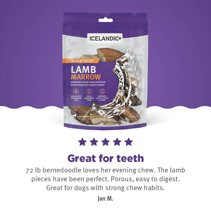 Icelandic Whole Lamb Marrow Dog Treats 4.5oz