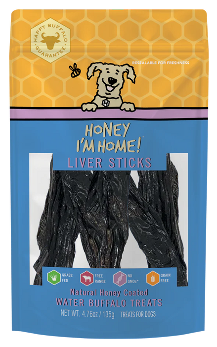 Honey I'm Home Liver Sticks Dog Treats 4.76oz