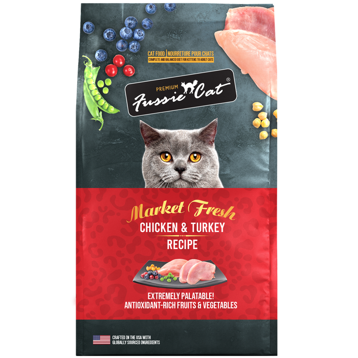 Fussie Cat Market Fresh Grain Free Chicken & Turkey Recipe Dry Cat Food